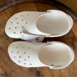 Brand new white CROCS - size men’s 7, women’s 9